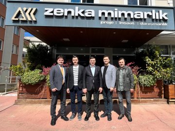 Şube Başkanımız Osman ÖĞÜTEN ve YK Üyelerimiz, üyemiz Aykut AKKURT' u (Zenka Mimarlık) iş yerinde ziyaret etti.